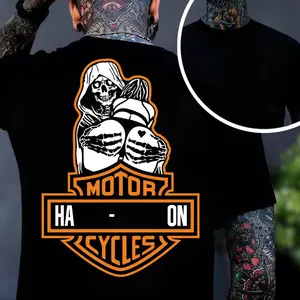 Barley chick Biker Style Hoodie – Skull Rider Motorcycle Graphic, Perfect Gift for Riders & Bike Lovers