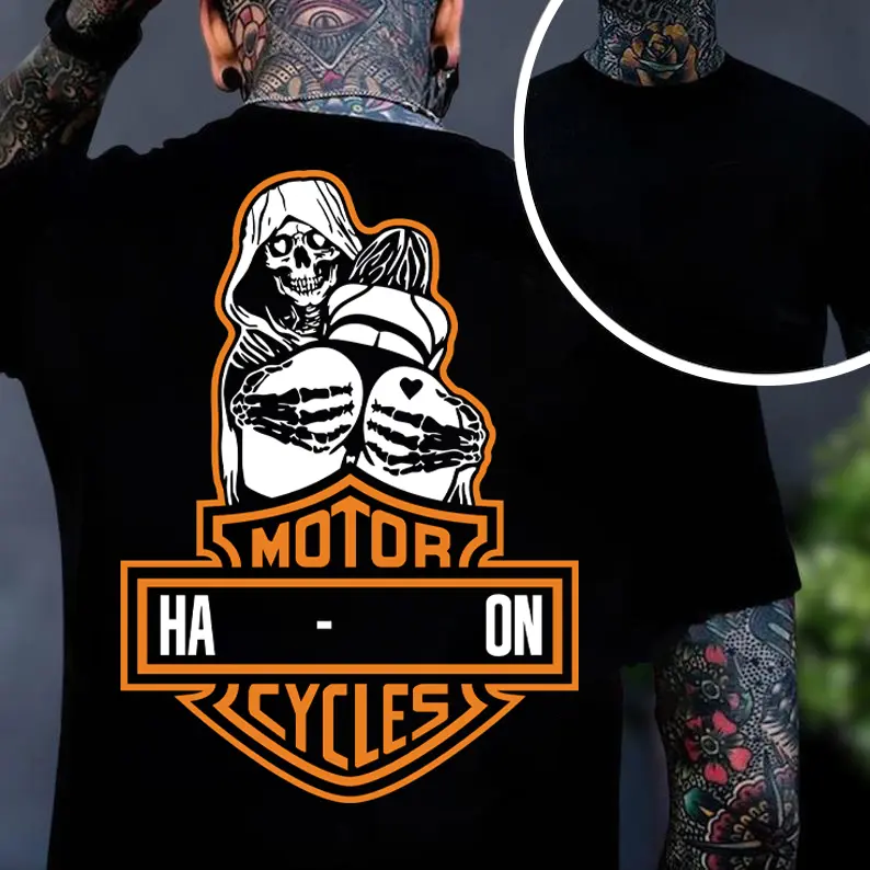 Barley chick Biker Style Hoodie – Skull Rider Motorcycle Graphic, Perfect Gift for Riders & Bike Lovers