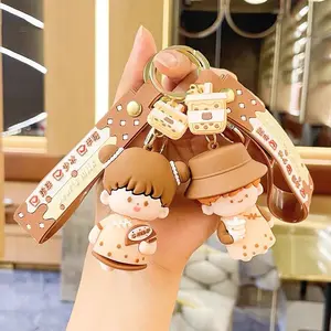Boba tea boy and girl Keychain