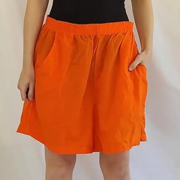 90s Orange Nylon Running Shorts