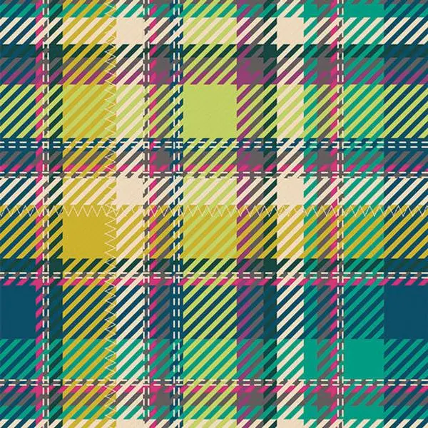 Fabric Art Gallery Sunrise Royal Plaid Highland Flannel by the Quarter Yard F-22802