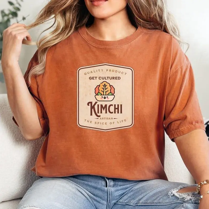 Kimchi Shirt, Kimchi Get Cultured shirt, Korean Shirt, Funny Korean Food TShirt, Korean Food Lover shirt, Soft shirt, plant based shirt, kimchi lover shirt Comfort Womenswear