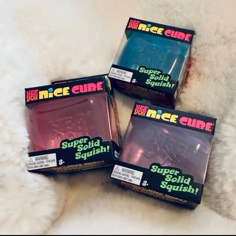 Nice Cube Fidget Toy - Soft Squishy Satisfying Squeeze Toy in Assorted Colors - ADHD Gifts for Women, Teen Girl Gifts - Collectible Sensory Item for Ages 3+