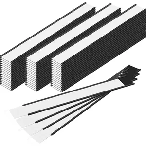 50 Pcs C Channel Magnetic Label Holders 1 x 8 Inch with 100 White Paper Inserts 50 Clear Plastic Protectors Shelf Labels Holders with Magnets Magnetic Name Tags for Metal Shelving