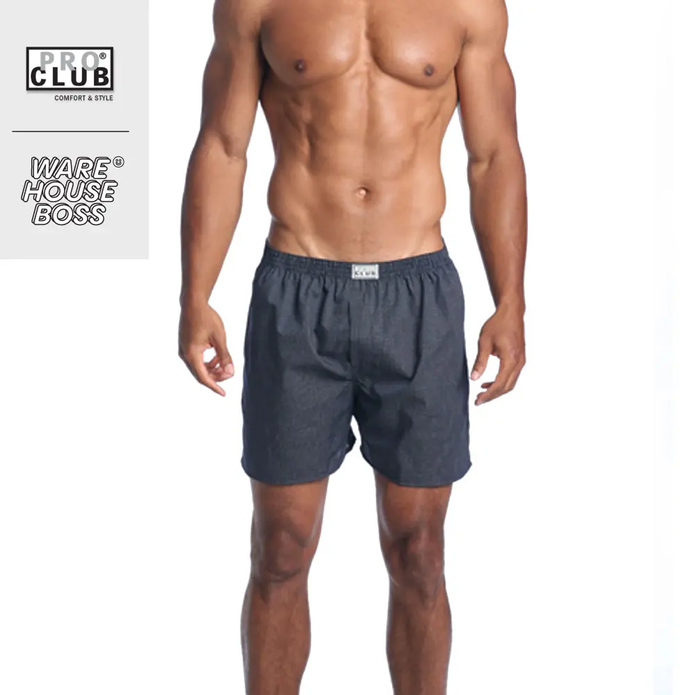 PROCLUB Men's 2 Pcs Classic Woven Boxers PRO CLUB Mixed Colors Comfort Boxer Trunk Short Trunks Casual Functional Underwear Hip Hop Harem