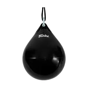 Fairtex HB16 Water Heavy Bag Punching Bag for Muay Thai, Kickboxing, MMA (Black/Unfilled)