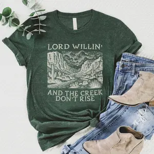 Love in Faith | Lord Willin Short Sleeve Tee - Inspirational Faith Tee | Christian Graphic Shirt That Inspires Trust in God’s Timing Cotton Fit
