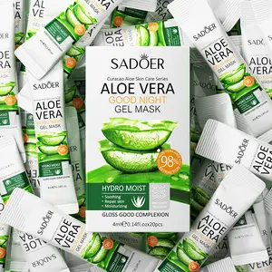 Unisex Aloe Vera Gel Night Face Mask - Hydrating, Moisturizing Treatment, Soothes Irritation, Locks Moisture, Brightens Complexion Overnight, Gentle Daily Skincare Essential, Hydrating Mask