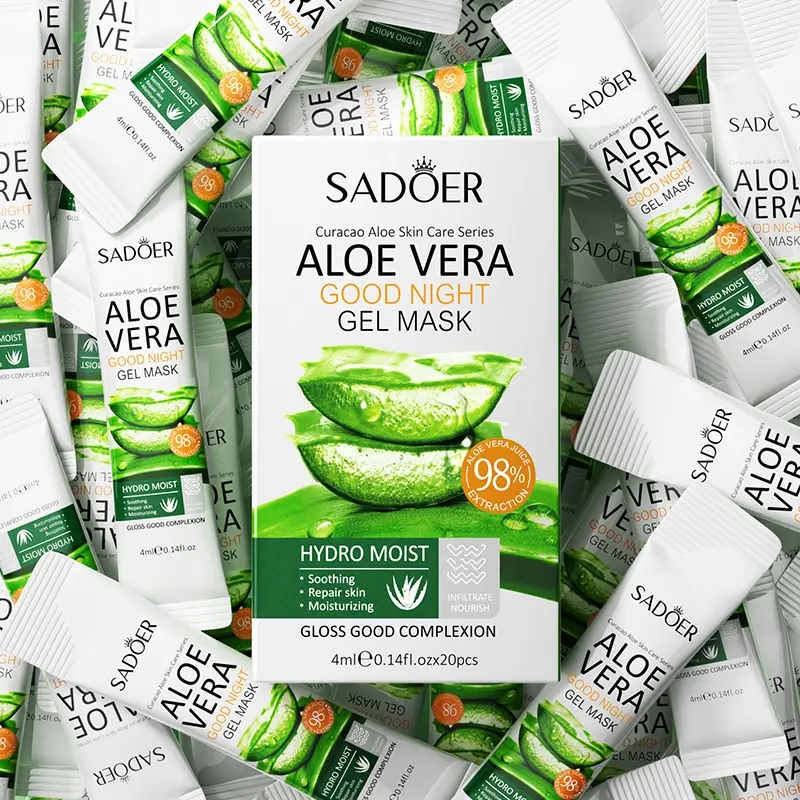 Aloe Vera Gel Night Face Mask, Soothing Overnight Moisturizer for a Hydration Boost, Gentle Daily Care for Sensitive & Irritated Skin, Sensitive Skin, Overnight Face Masks