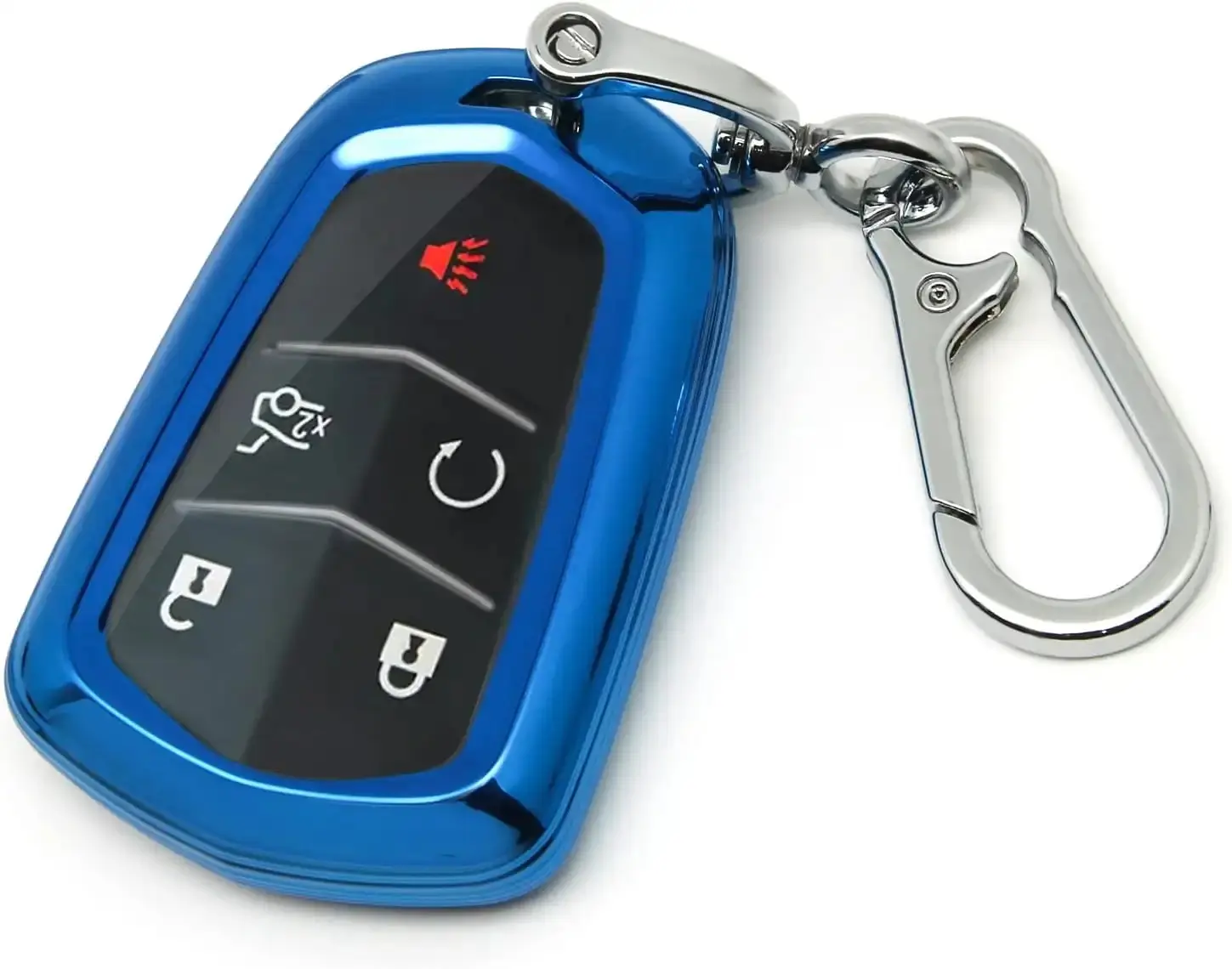 Key Case + Metal Key Chain (Blue)