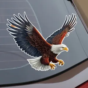 Eagle Sticker for Cars, Motorcycles, Laptops, Durable Pet Material, Fashionable Bald Eagle Design, Suitable for Car Paint and Windows, Car Window Decal, Vehicle Decor Accessories, Car Decals, Automotive Decals