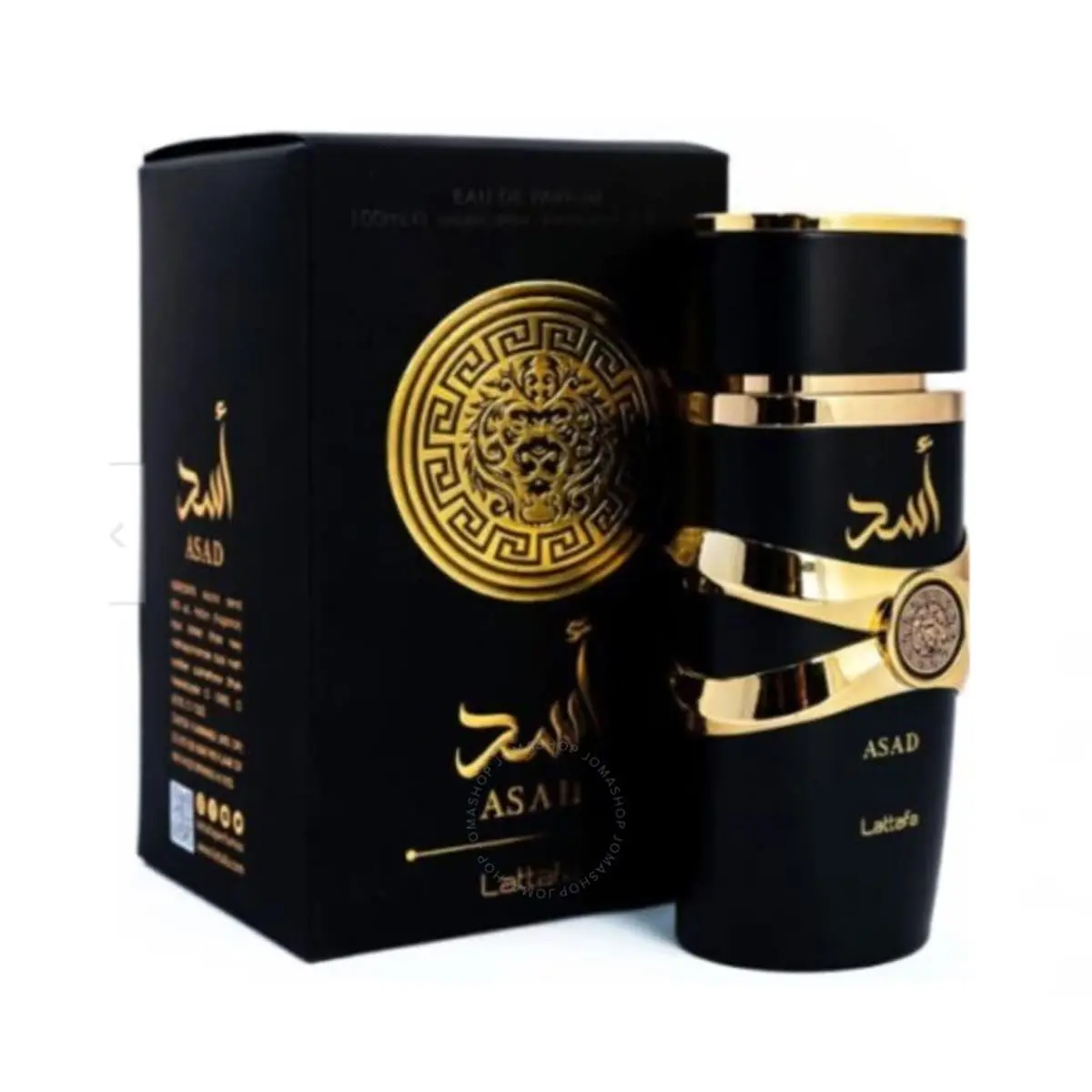 Lattafa Asad Men's Eau de Parfum (EDP) Spray Bottle, 3.4 fl oz/100 ml (3 to 3.9 fl oz range), Long-Lasting Arabian Fragrance, Masculine Signature Scent, Arab Perfume, Luxury Arabic Men's Fragrance