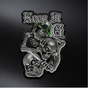 Skeletons See No Evil, Hear No Evil, Speak No Evil, Keep It G Sticker / Decal