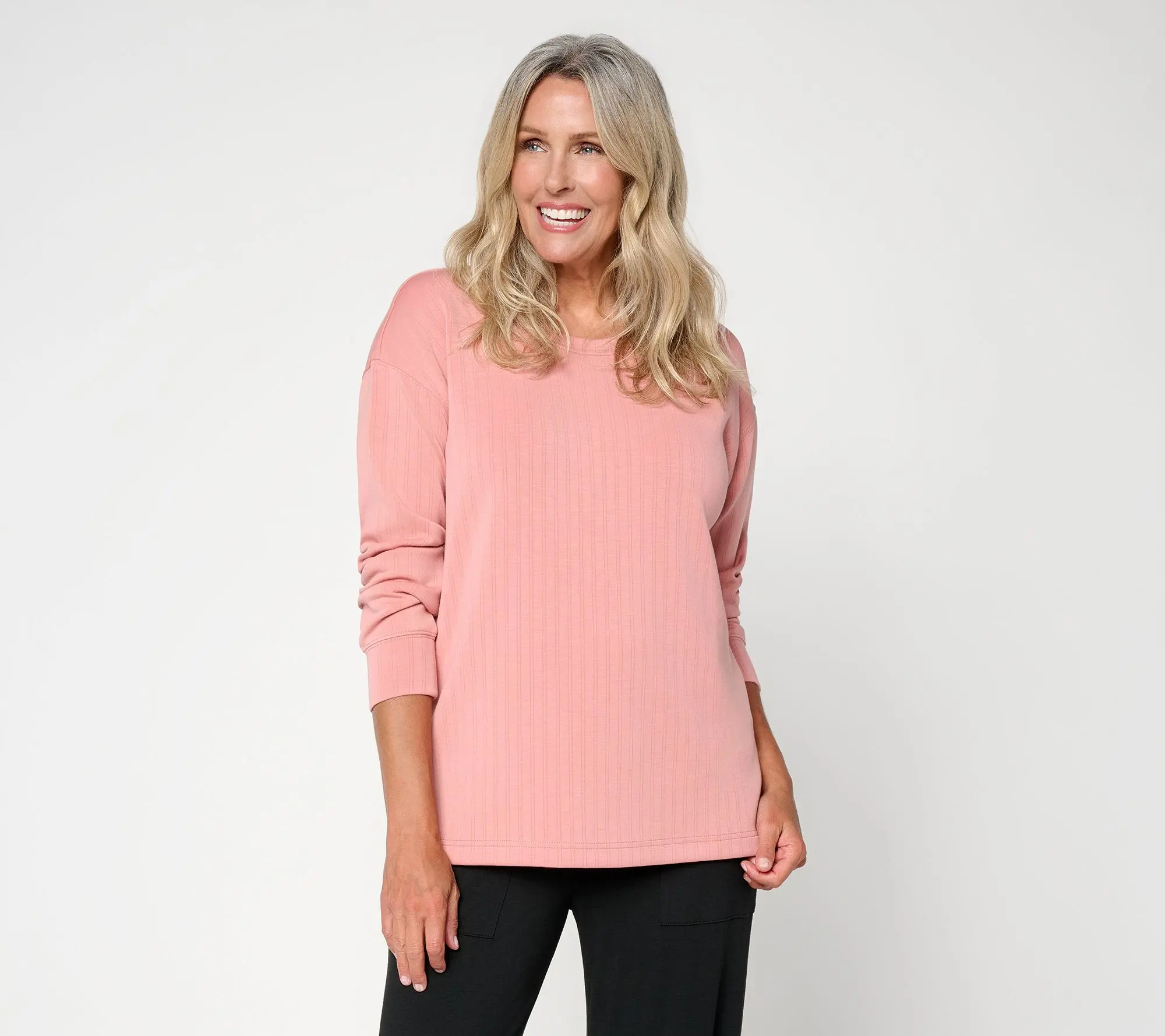Belle by Kim Gravel ScubaLuxe Rib Classic Sweatshirt Belle by Kim Gravel ScubaLuxe Rib Classic Sweatshirt