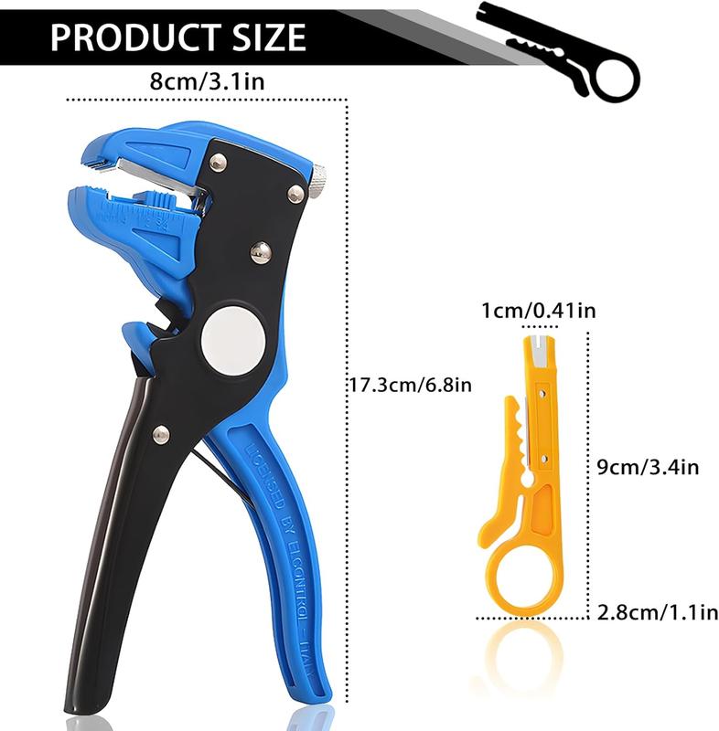 VIWAVE Quick Stripper - 2 in 1 Automatic Wire Stripper and Cutter for Electronic and Automotive Repair, Eagle Nose Pliers (Blue 1PCS)