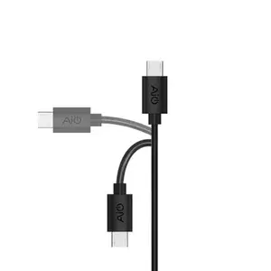 Aukey CB-NAC1 USB-A to USB-C Cable Fast Charging Nylon Braided 480Mbps Data Transfer 10000 Bend Lifespan 1m Length