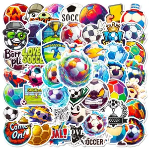 50PCS Sports Graffiti Funny Stickers Set for Teens Featuring Blue Flame Soccer Basketball Football Volleyball Baseball Motifs Perfect for Laptops Water Bottles Skateboards Helmets and School Supplies