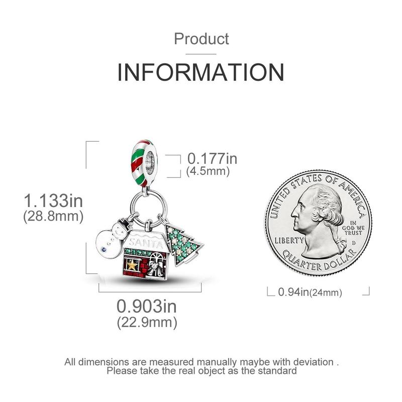 MULA 925 Silver Plated Snowman and Christmas Tree Pendant | Festive Enamel and Sparkling Zirconia | Holiday Jewelry for Women and Girls | Fits Pandora Bracelets and Necklaces | Perfect Christmas Gift MULA 925 Silver Plated Snowman and Christmas Tree Pendant | Festive Enamel and Sparkling Zirconia | Holiday Jewelry for Women and Girls | Fits Pandora Bracelets and Necklaces | Perfect Christmas Gift