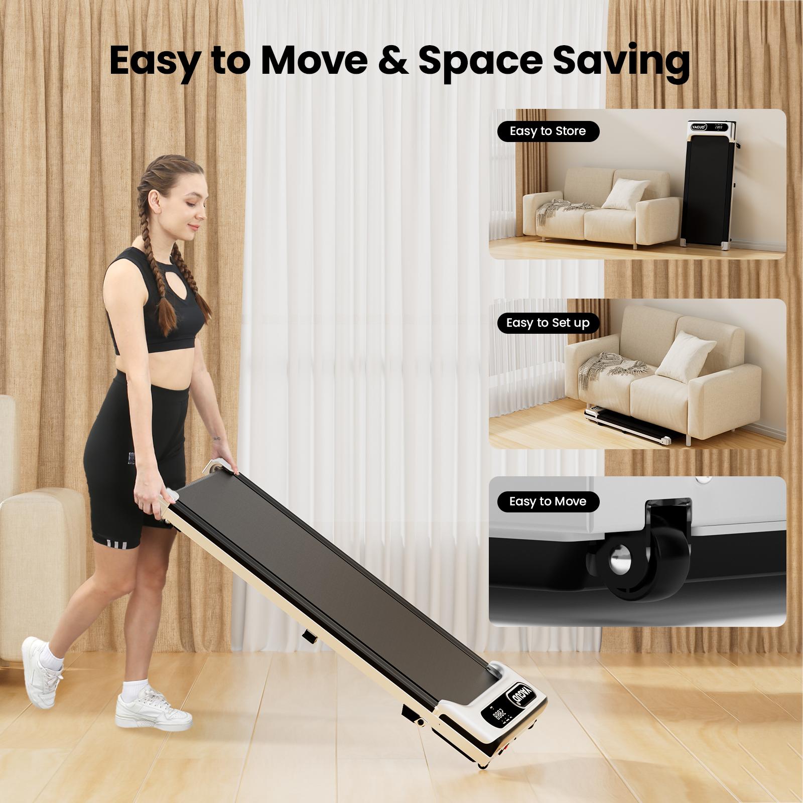 Walking Pad with Incline, Yagud Incline Walking Pad for Home，Under Desk Treadmills for Home with Remote Control, Walking Pad Treadmill with Manual Incline, LED Display, 265LBS Weight Capacity SpringStatements