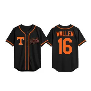 Full Print Vols 16 Country Baseball Baseball Jersey Jersey, Vintage Casual Unisex Jersey Shirt for Men & Women, Baseball Jersey for Men and Women, Baseball Jersey Style