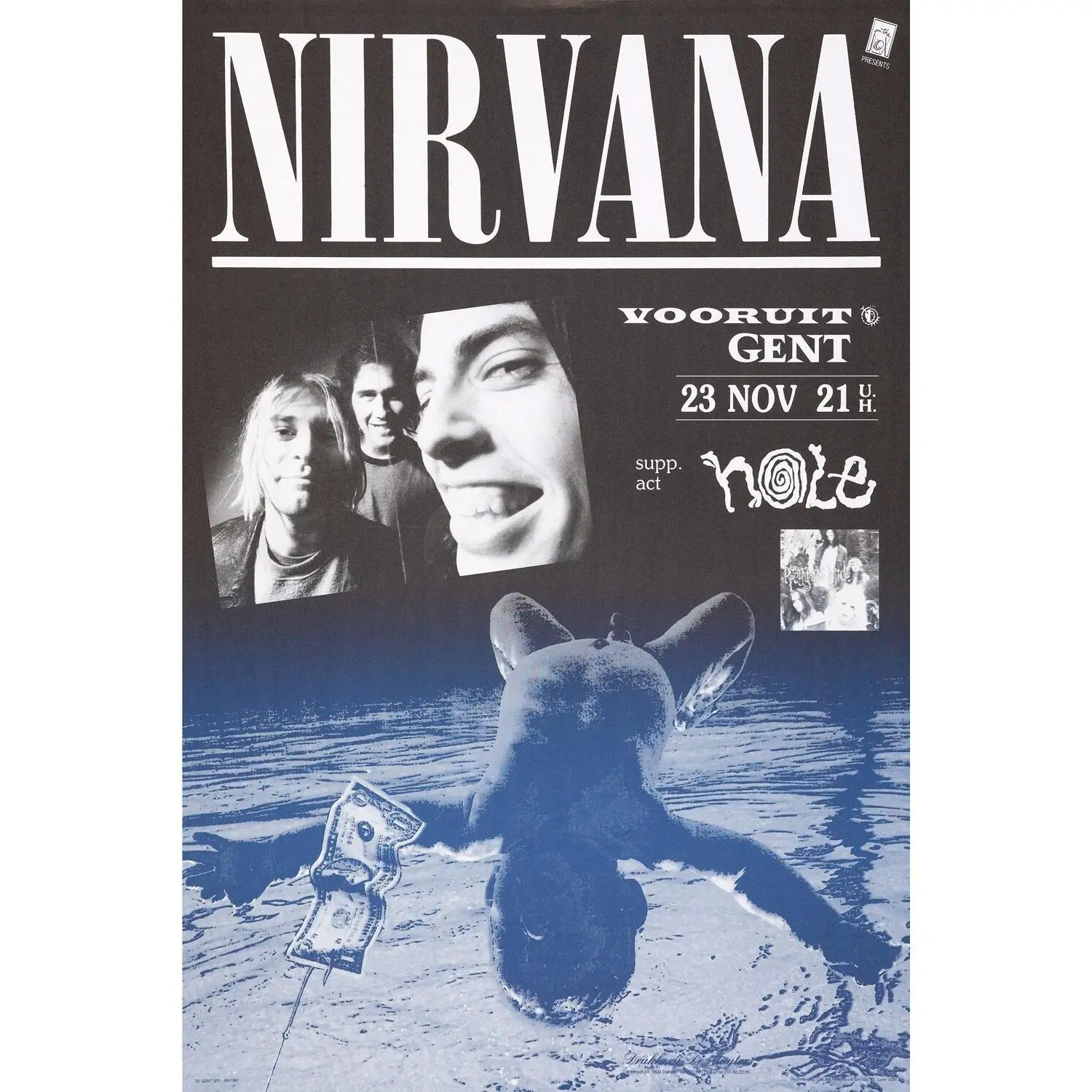 Nirvana Vintage Music Concert Reprint Poster - 18" x 24"
