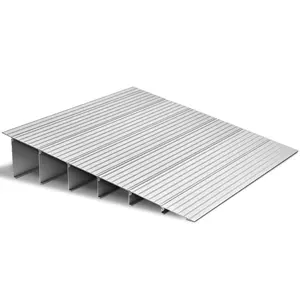 Fathersdaygift Aluminum Alloy Door Threshold Ramp, 6 in Rise, 800 lbs High Load Capacity, Handicapped Ramp for Home Steps, Ideal for Wheelchair, Bicycledealsforyoudays