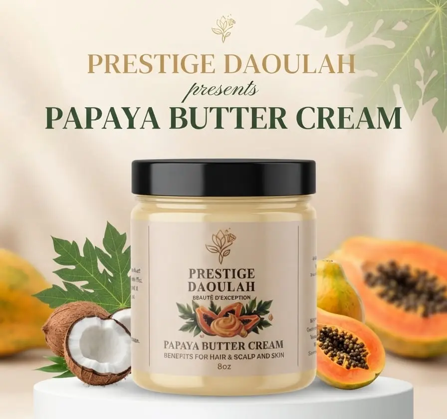 Pretige Daoulah Butter Cream 8oz-Benefits for Hair Scalp and Skin-Moisturizing and Nourishing Formula