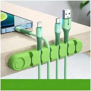 Creative Desktop Cable Organizer Computer Wire USB Charging Cable Mobile Phone Charging Cable Organizer Silicone Cable Winder