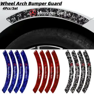 Car Carbon Fiber Forging Wheel Eyebrow Protector Sticker, Anti-Scratch Decoration for Mercedes-Benz Full Range, Car Accessories