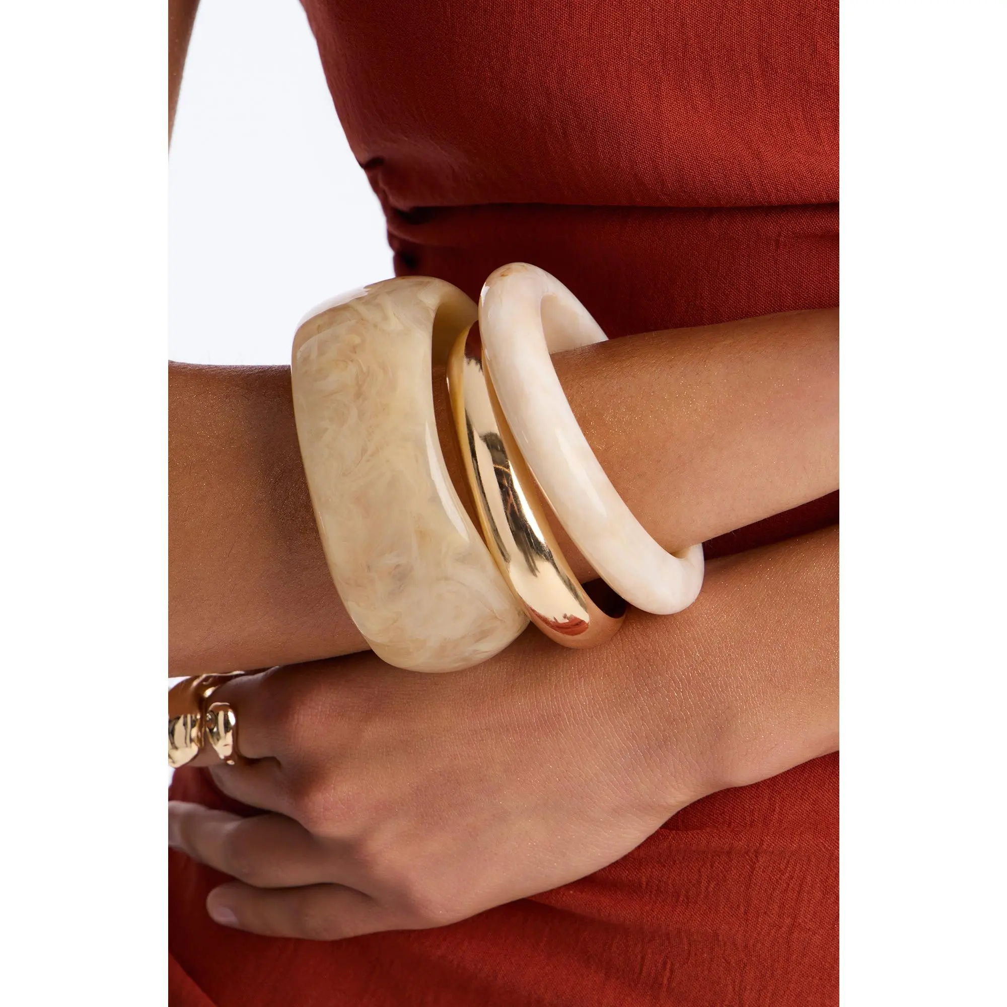 Big Plans 3 Piece Bracelet Set - Ivory/combo Big Plans 3 Piece Bracelet Set - Ivory/combo