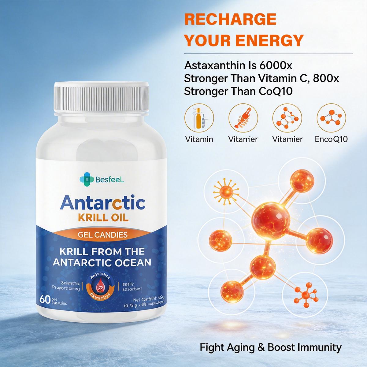 [Recommended by Doctors and Experts] Antarctic krill oil: Replenish protein after exercise and unleash your athletic potential.