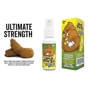 Laughing Smith Wet Farts Potent Stink Spray, Extra Strong Stink, Hilarious Fun Gag Gifts & Pranks for Adults or Kids, Non Toxic, Smells Like Bad Gas