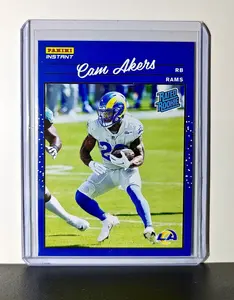 Cam Akers Rookie 2020 Panini NFL #21 Rated Rookie Card Los Angeles Rams