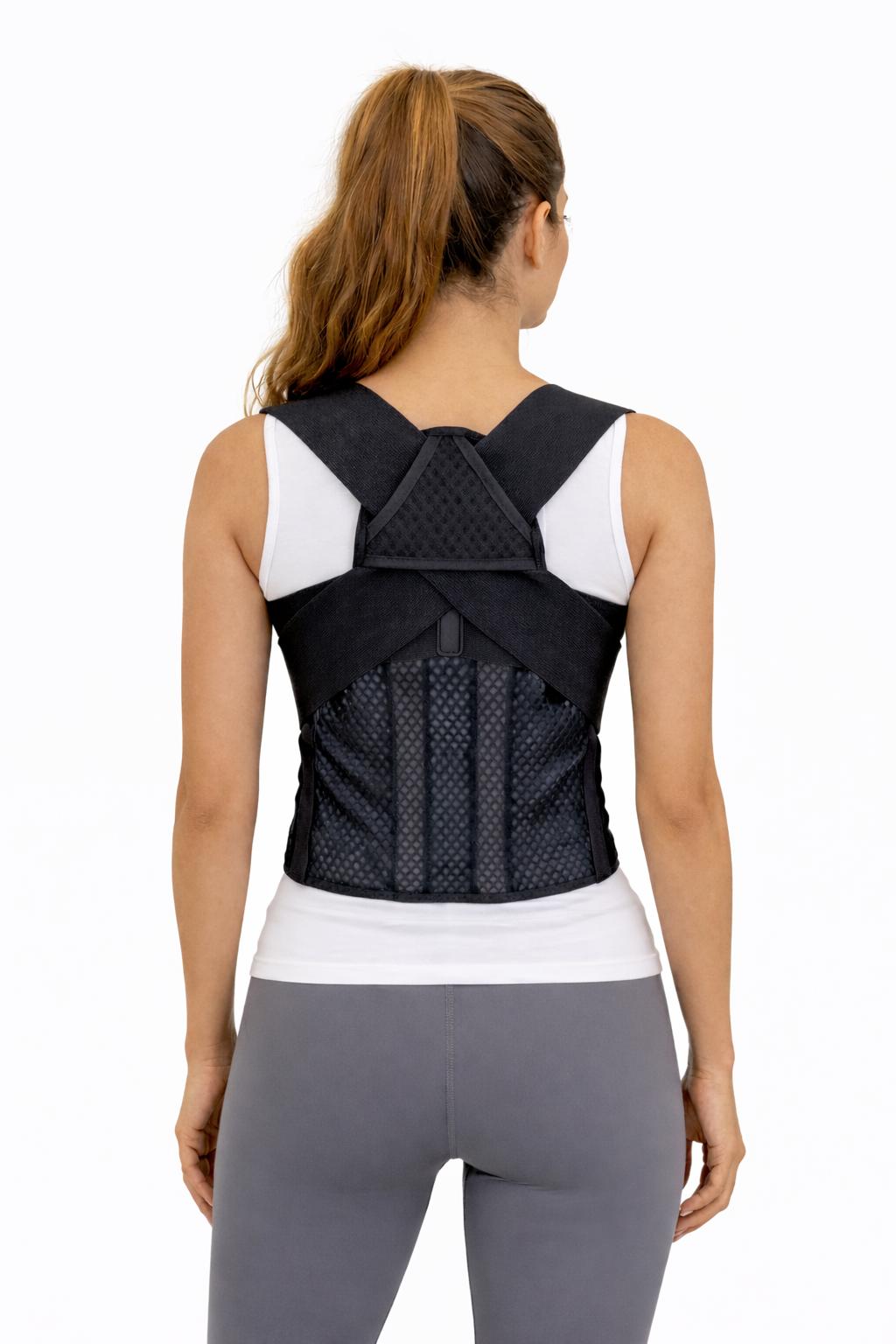 LibertyMove Full Back Posture Corrector for Men & Women, 3.1" Wide Strap Back Brace for Upper & Lower Back Support, Recovery & Pain Relief, Adjustable Spinal Support for Hunchback