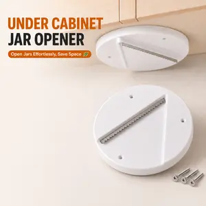 MIUVA Under Cabinet Jar Opener 7 Inch Easy Grip Lid and Bottle Opener Space Saving Kitchen Gadget Kitchen Supplies Kitchen Utensils for Jars Bottles and Containers White or Black