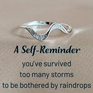 Wave-Inspired Silver-Plated Ring With Crystal Accents, Symbol Of Love, Perfect Gift For Birthdays, Christmas, And Anniversaries - Elegant Jewelry