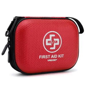 Mini First Aid Kit with 150 Pieces, Waterproof Hard Shell Emergency Supply Case for Home, Car, Travel, Camping, Hiking, Sports, Office, Vehicle and Outdoor Use
