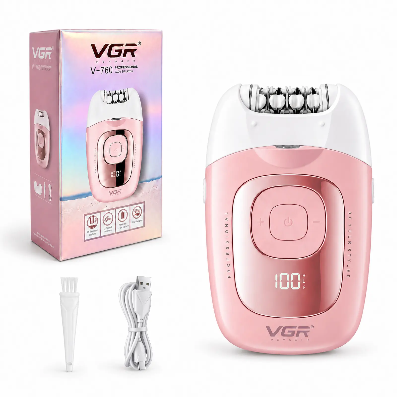 VGR 760 Epilator for Women, 18-Tweezer Hair Remover