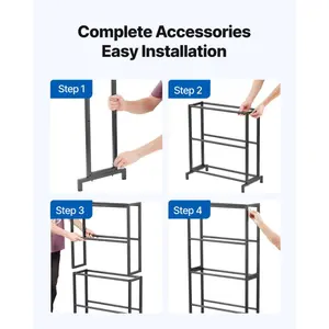 VEVOR 3D Printer Filament Storage Rack, 5 Tier Heavy Duty Storage Shelves for 3D Printing Filaments, Filament Spool Holders Racks for 3D Printing Studio, Home Studio, Office, Workshop (Shelf Only)