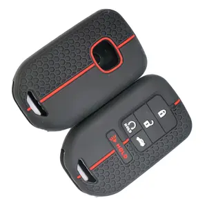 5 Buttons High Quality Silicone Car Keyless Smart Key Fob Case Cover for Honda Civic Accord Pilot CRV 2015 2016 2017 2018 Car Key Protector Car Key Holder