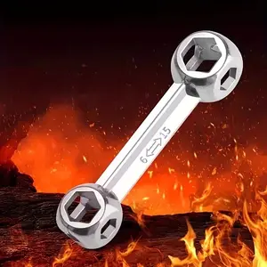 Multi-Function Wrench Set, 10 Sizes Repair Tools, Bone Shape & Open Socket Design, Compatible with Bolts Nuts Parts, Multifunctional Wrench