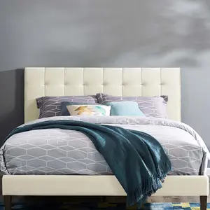 Modway Paisley Tufted Full / Queen Upholstered Performance Velvet Headboard in Ivory
