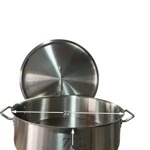 (36qt) Low pot stainless steel double bottom