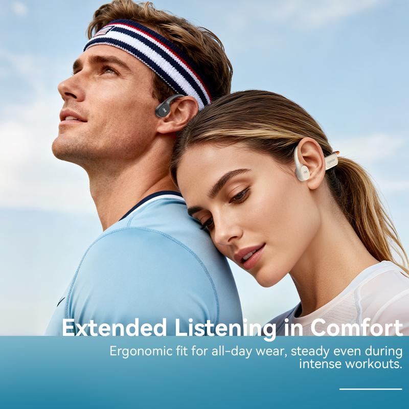 Viyawise B11 Bone Conduction Headphones, IP68 Waterproof Earbuds for Swimming, 32GB & Bluetooth 6.0 Wireless Underwater Open Ear Headphones with Mic for Sport