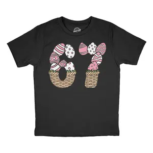 Youth Funny T Shirts 6 7 Easter Basket Sarcastic Viral Meme Tee For men Funny T Shirts Easter Tops for men Funny Meme Short Sleeve Novelty Tees for men Black - 6 graphic  tee