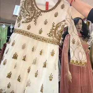 White frock with plazzo. No dubatta. Size 40