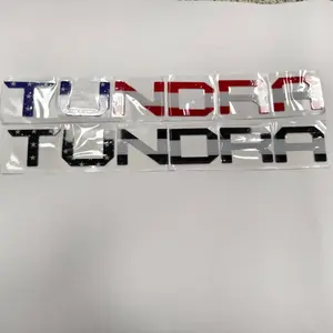 1pcs Car styling  Auto Exterior 3D ABS  TUNDRA Letter Logo Car Rear Tailgate Trunk Decals Badge Sticker Accessories