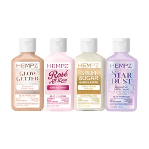 Hempz Exclusive Limited Edition Glow Getter, Rosé All Day, Spun Sugar, & Star Dust Festival Mini Lotion Shimmer Bundle