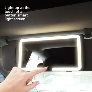anti glare Car makeup mirror with lights, interior sunshade mirror, makeup mirror with high-definition lighting, beauty mirror for makeup, car sunshade mirror, makeup mirror with LED lights, car interior grooming gadget