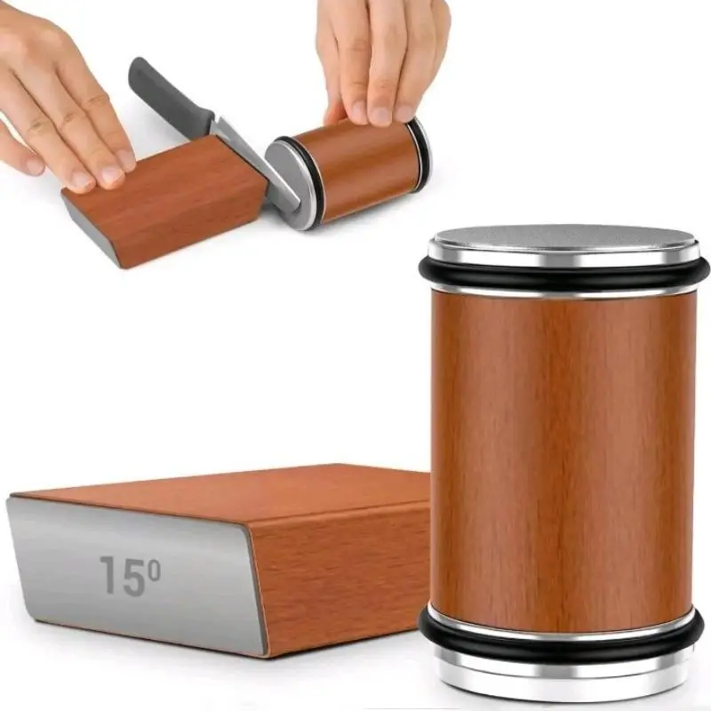 Aluminum Alloy Knife Sharpener Set, Sturdy, Multipurpose Use, Left & Right Hand Use, High Precision Rolling Sharpening Stone, Ideal for Home Kitchen Camping Repair